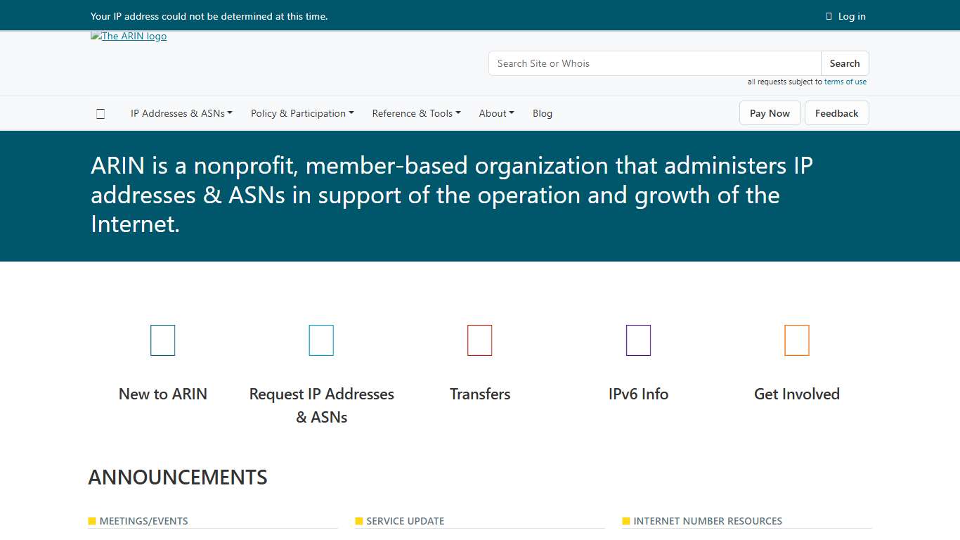 American Registry for Internet Numbers